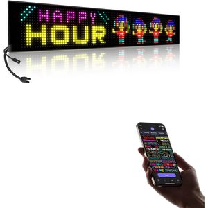 Programmable LED Sign P10 Indoor Bluetooth APP <b>Control</b> 3934x834mm For Bars Restaurants <b>Gaming</b> Rooms Advertising - Product Image 1