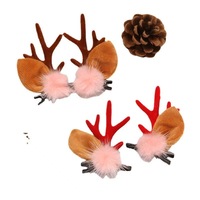 Serre-tête en tissu avec cornes et clochettes, motif elfe de dessin animé pour enfants, ultra-féminin, doux, polyvalent et tendance, idéal pour les fêtes de Noël - Meilleures ventes