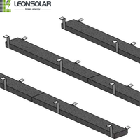 Système de montage solaire photovoltaïque direct usine pour toitures et surfaces planes – Solution de fixation à ballast en acier au carbone sur base béton