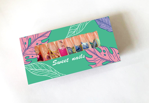 <span class=keywords><strong>Livraison</strong></span> en 7 jours Rose Marbre Luxe Presse sur Ongles Emballage LOGO Personnalisé Nail Art Fenêtre Boîte Magnétique pour Presse sur Ongles - Product Image 5