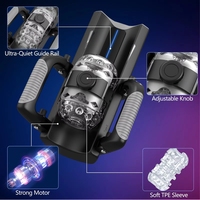 TPE Taschenmuschi Teleskopische Streckmaschine für Männer 12cm Stoßender Freihändiger Automatischer Masturbator