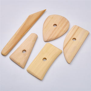 Grand Utile Décor À La Maison Bois Poterie Argile Sculpture Céramique Ange Figurines Moulage Outil Poterie Outils Côtes 5 Pcs - Product Image 3