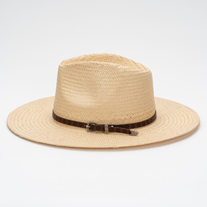Sombrero de Jazz de Ala Ancha para Hombre y Mujer, Estilo Panamá, de Paja, Moda Veraniega, Retro Inglés, Clásico, para Viajes al Aire Libre, Protección Solar - Product Image 3