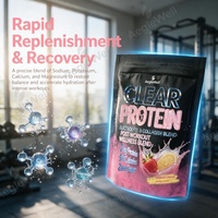 Poudre de protéines Aeglewell Clear Protein Powder à la limonade fraise avec électrolytes, peptides de collagène, sans sucre, sans lactose