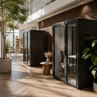 FlexSpace Mobilier de bureau : Cabine acoustique insonorisée pour appels téléphoniques, espace de travail privé, cabine de loisirs et de réception, module de travail