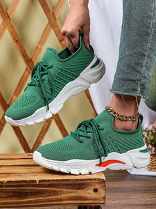 <span class=keywords><strong>รองเท้า</strong></span>วิ่งตาข่ายถักแบบผูกเชือกสำหรับผู้หญิง, <span class=keywords><strong>รองเท้า</strong></span>วิ่งน้ำหนักเบาระบายอากาศได้ดีสวมใส่สบายสำหรับคู่รักทำกิจกรรมกลางแจ้ง - Product Image 6