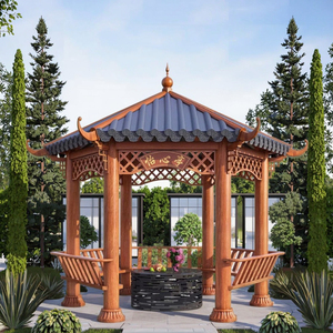 Pabellón Hexagonal de suministro del fabricante, pabellón Manual moderno de estilo <span class=keywords><strong>chino</strong></span> para patio Moon Gate - Product Image 1