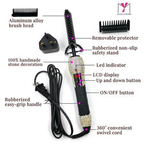 Peine de Diamantes Brillantes para el Cabello, Peine Diario para Chicas a la Moda, Herramienta de Belleza Exquisita con Punta de Diamante - Product Image 6