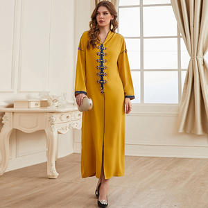 2022 müslüman moda kapşonlu el dikişli elmas Kaftan Marocain parti ince görünüm egzotik arap elbise bayanlar kurtis - Product Image 1
