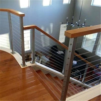 Conception de rampe d'escalier avec fil de balustrade de câble
