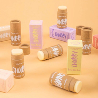 100% baume à lèvres biodégradable/tube de papier push up brillant à lèvres