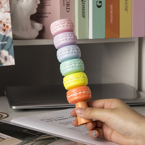 Wholesale <strong>Factory</strong> Macaroon Shape Cheap Price Colorful Child Mini Highlighter <strong>Marker</strong> Pen - Product Image 4