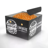 Emballage de boîte à hamburger Burguer personnalisé Boîte de papier pour hamburger frites mode imprimée