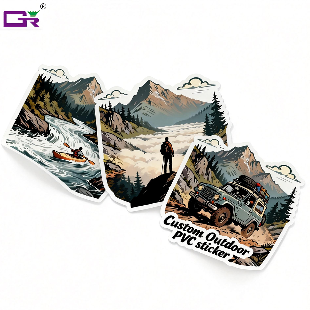 Custom Waterproof Die Cut Stickers PVC Weatherproof Sticker Outdoor ...