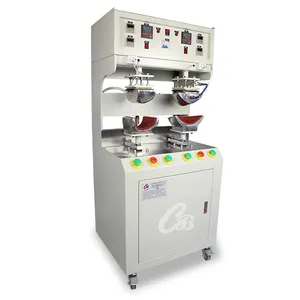 One worker cap operate has three-head used for curving the cap pick visor Peak cuning machine