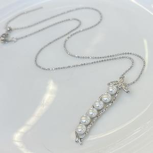 Collar de Perlas de Agua Dulce Fudou con Incrustaciones de Oro de 14K de Lujo de Zhizhen, Nueva Cadena para Clavícula con un Toque de Lujo Ligero - Product Image 1