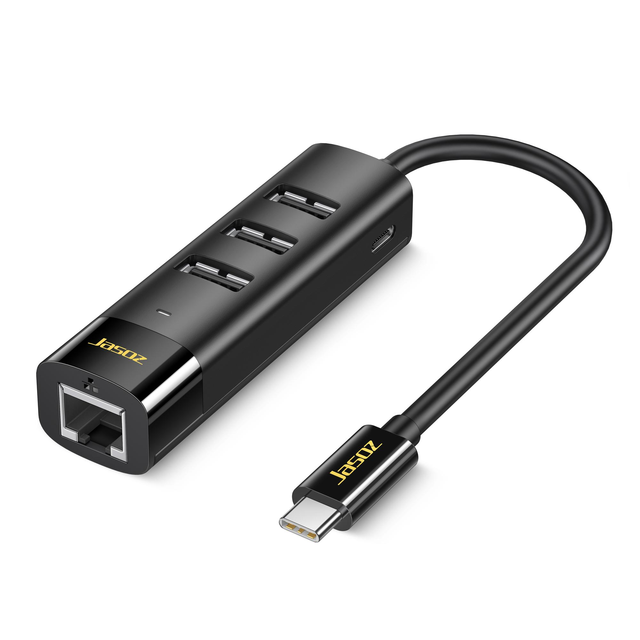 4-in-1 USB C Hub Adapter 3 USB 2.0 Ports 100M RJ45 Internal Wired 100 Megabytes Ethernet LAN Network Adapter All One C Adapter