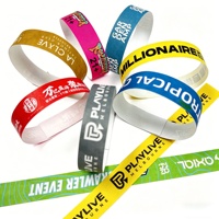 Bracelets Tyvek Dupont personnalisés, imperméables et indéchirables, à usage unique, production rapide pour événements, fêtes, parcs aquatiques et festivals