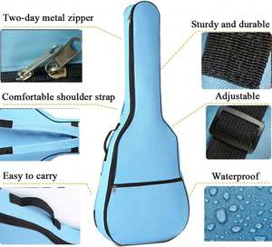 Échantillon gratuit, housse de guitare imperméable avec bandoulière réglable, housse de guitare folk classique imprimable - Product Image 3