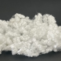 Fibre de polyester creuse siliconée et conjuguée antibactérienne PSF 7D*64mm, toucher doux, bonne élasticité, pour garnissage de canapé et literie