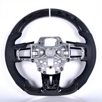 Volant en fibre de carbone LED pour Mustang 2015-2023 avec poignée en daim |   Mise à niveau personnalisée BOSPEED