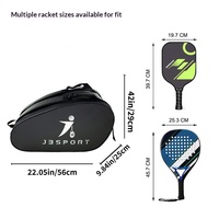Sac de raquette de pickleball multifonctionnel transfrontalier, grande capacité, respirant, imperméable, avec compartiment séparé pour chaussures