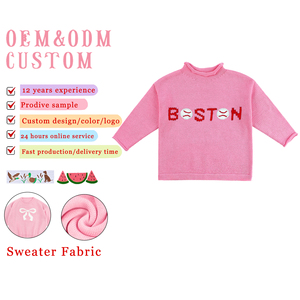 Haute qualité fille vêtements tricoté confortable enfant en bas âge pull haut à manches longues col roulé Jacquard pull pour fille - Product Image 2