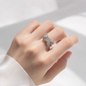 Anello a forma di papillon da donna, design in stile fata, accessorio da dito per uso quotidiano - Product Image 2
