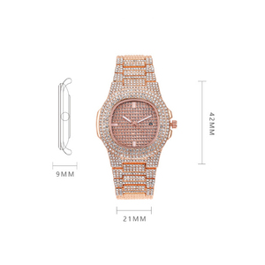<span class=keywords><strong>Orologio</strong></span> al Quarzo Rotondo Hip Hop Multicolore in Lega con Strass Luccicanti per <span class=keywords><strong>Donna</strong></span> e Uomo, Prezzo all'Ingrosso di Fabbrica - Product Image 6
