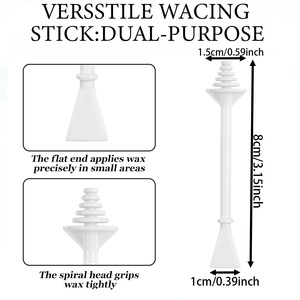 Sáp làm rụng lông bằng nhựa <span class=keywords><strong>2</strong></span> trong 1 dùng một lần mới để tẩy lông mũi và tẩy lông Đậu sáp cứng với mùi sữa dễ chịu - Product Image 4