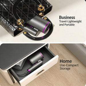 Sèche-cheveux ionique professionnel pliable 2400W avec diffuseur, alimenté par batterie, <span class=keywords><strong>pour</strong></span> hôtels, foyers, voitures, camping-cars et utilisation en extérieur - Product Image 6