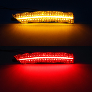 Ailead Lámpara LED de posición lateral para <span class=keywords><strong>Ford</strong></span> Mustang S650 2024-Lente ahumada y transparente, ámbar/rojo, paquete de <span class=keywords><strong>4</strong></span> - Product Image 6