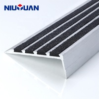 NIUYUAN Nez d'escalier en aluminium antidérapant de haute qualité de style moderne avec insert en carborundum