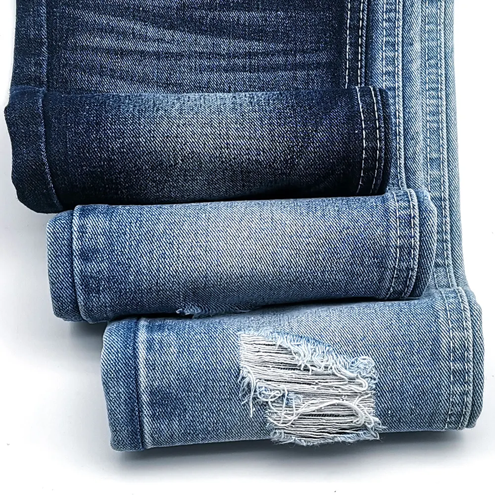 11.3oz sem estiramento algodão duro 85% Algodão 180cm denim tecidos para homens jeans tecido fornecedor S21B1041