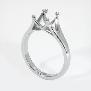 批发真正的10K 14K 18k纯金半安装戒指925银空订婚结婚戒指设置不带钻石宝石
