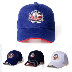 Topi Golf Bordir 5 Panel Kustom Topi Bisbol Katun 100% dengan Pita Pengikat Belakang