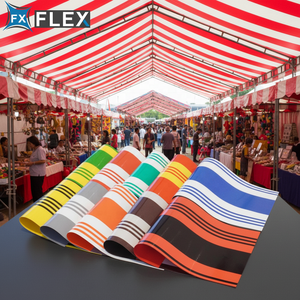 Lona de PVC Resistente FLFX con Rayas, Impermeable, Antiestática, Tejida, Resistente al Fuego, para Patio - Product Image 3