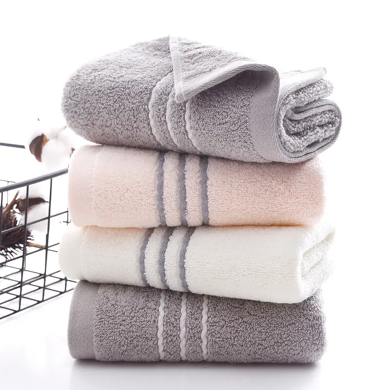 Großhandel 100% luxus baumwolle weiß dicken haar gesicht bad handtuch