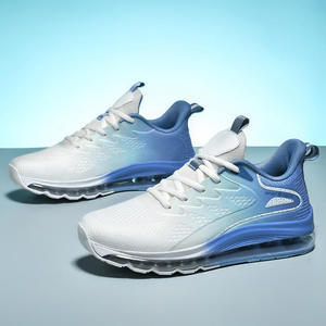 Chaussures pour hommes avec coussin d'air, semelle extérieure en caoutchouc absorbant les chocs, tige en maille tissée respirante, style décontracté, sport, entraînement, marche - Product Image 3