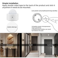 Détecteur de mouvement PIR mini Zigbee Tuya, alarme antivol pour la sécurité à domicile et à l'hôtel, avec système d'automatisation domestique intelligent Zigbee