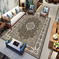 Luxuriöser Maschinengefertigter Blumen-Teppich aus Umweltfreundlichem Polyester für Gewerbliche Hotels und Wohnzimmer