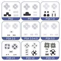 Kit de remplacement de boutons conducteurs en silicone pour manette PS2 vers PS3, pièces de réparation pour joystick