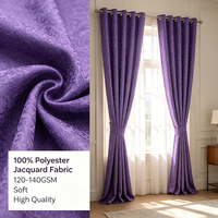 Tissu brocart jacquard de poids moyen personnalisé, teint, résistant aux plis, à motifs géométriques, pour rideaux et textiles de maison, 100 % polyester