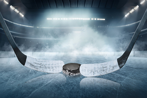 Quadro su Tela Stampato con Scena di Hockey - Natura Morta con Pista di Hockey su Ghiaccio e Disco, Decorazione Murale Personalizzabile per Appassionati di Sport, Casa/Ufficio - Product Image 2