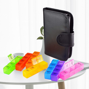 Hộp Đựng Thuốc 7 Ngày, Hộp Đựng Thuốc Du Lịch Bằng Da Hàng Tuần 4 Lần Một Ngày, Hộp Đựng Thuốc Cầm Tay Có 28 Ngăn - Product Image 4