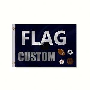 Bandera Personalizada Impresa de 3x5 Pies, Impresión a Doble Cara, Bandera Promocional Publicitaria 100% Poliéster - Product Image 1