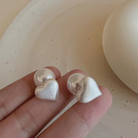 925 argent aiguille fleur perle amour papillon fantaisie mode personnalité boucle d'oreille bijoux
