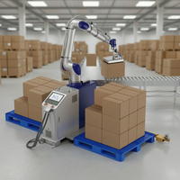 Paletizador Robótico de 6 Ejes JINWEI DS-CR17-G/S, 17 kg, 2047 mm, Certificado CE, ISO 13849-1, ISO 15066, 9-13 piezas/min para Producción Flexible
