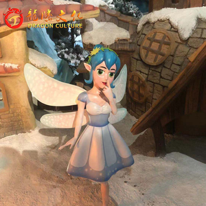 Escultura de Elfa Personalizada de Fibra de Vidrio Simulada Hecha a Mano, Robot Humano Animatrónico para Restaurante o Cafetería - Product Image 4