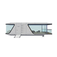 Capsule spatiale mobile d'extérieur en aluminium, style Célébrité Internet, maison EPS, gîte avec deux chambres, une cuisine et une salle de bain